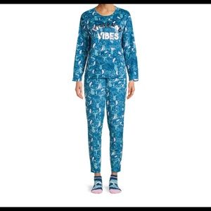 Disney stitch women’s 3pc pj set size L (12-14)